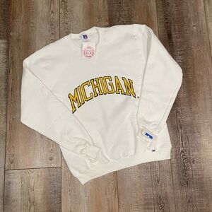NWT Vintage 80s-90s University of Michigan Wolverines Russell Athletic Crewneck